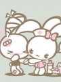 可爱情侣兔