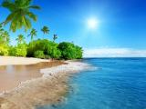 热带蓝色度假海滩