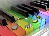 彩色钢琴键