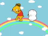 彩虹上行走的小囧熊