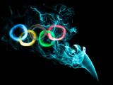 烟雾中的奥林匹克五环