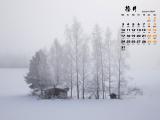 2016年十月雪景日历