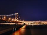 奥克兰海湾大桥夜景